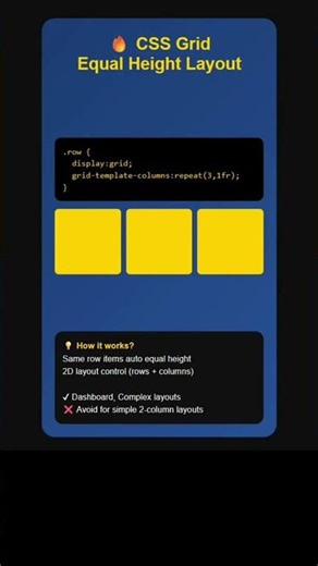 STOP Using height: 300px! ❌ Fix Equal Height Columns Properly #coding #frontendcourse