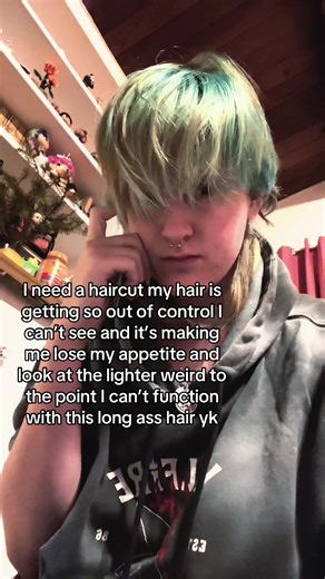 #alt #hair #mullet #bluehair #cryforhelplol