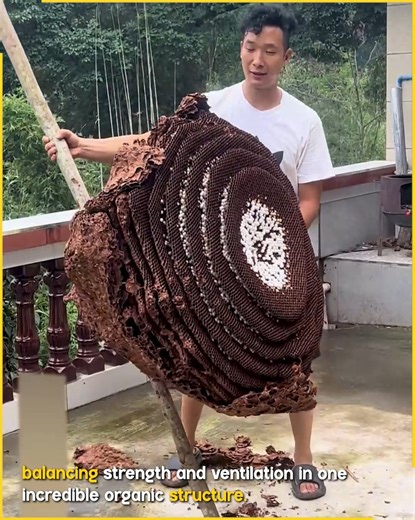 Giant Wasp Nest With Perfect Layers. #NatureDesign #NaturalEngineering #WildProcess | Fun club