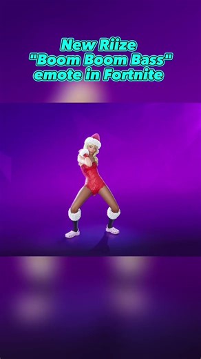 new Riize 'Boom boom bass" emote in Fortnite 🕳️ #fypシ #fortnite #emote #riize