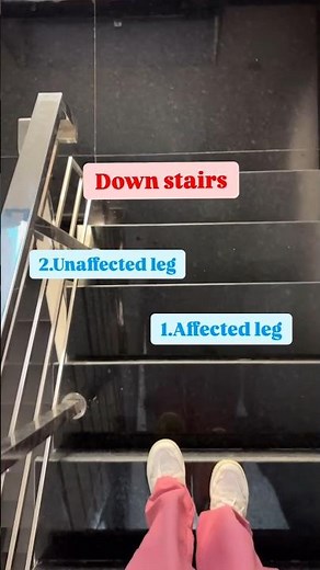 how to stairs climbing and stairs down after surgery 🦵#rehabilitation #walking #physiotherapy