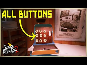 All 4 Button Locations 1 5 7 6 | Museum Key | How To Get Buttons For The Till | Hello Neighbor 2