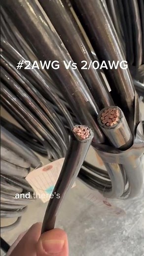 Wire Sizes: 2AWG Vs 2/0AWG #electrician #electricianslibrary #electricianslife