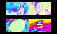 Mix of 4 videos from youtube : Gummy Bear Song HD (Four Trippy Rainbow & Negative Versions at Once)
