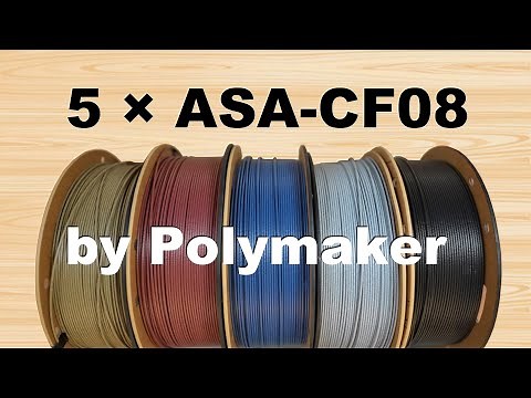 Ultimate Test of Polymaker Fiberon ASA-CF08: 5 Colors Compared