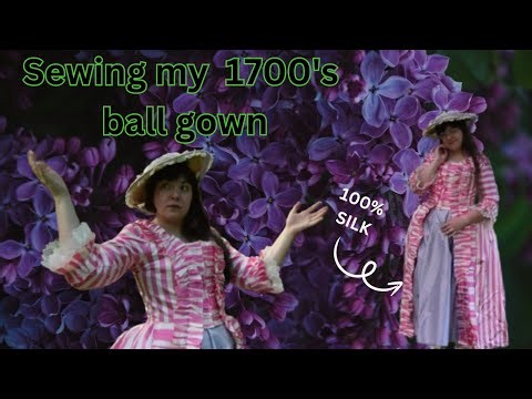 Sewing a robe l'anglaise