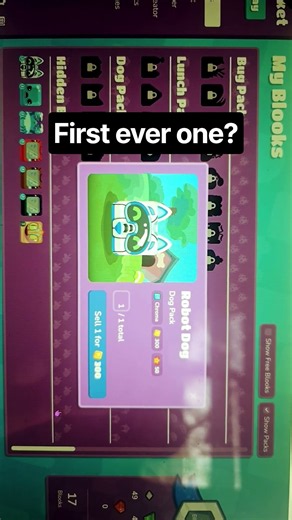 First ever robot dog in new dog pack Blooket