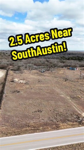 Guys you looking to build your dream home from the ground up? 🏡🔥 Stop scrolling. I just found 2.5 ACRES only 15 minutes from South Austin 📍🌆 This is your chance to own land close to the city without paying city prices. Perfect to build your custom home, barndo, modern farmhouse… whatever vision you’ve got 💭✨ ✅ 2.5 acres ✅ Owner financing available ✅ Septic tank already in place ✅ Water available ✅ Electricity ready to be connected The hard stuff is DONE. All that’s left is your blueprint an