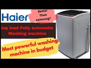 Haier 6.5 kg top load automatic washing machine (HWM65-FE)/ Full demo of all functions #haier