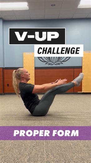 The V-Up Challenge returns to the Peak in one week! Our Fit Pros will only count v-ups with GOOD FORM. What does that look like exactly? Shanda explains in this video! Take the challenge next Monday, Aug. 25 on our fitness floor! Learn more on our website: peakgreatfalls.com/events 💪 #fitnesschallenge #abworkout #corestrength #personaltrainer #fitpro #greatfallsmt #greatfallsmontana | Peak Health and Wellness Center