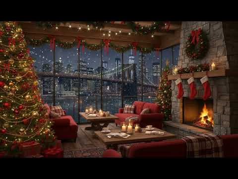 Cozy Christmas Jazz Cafe ☕ in Brooklyn Bridge, New York