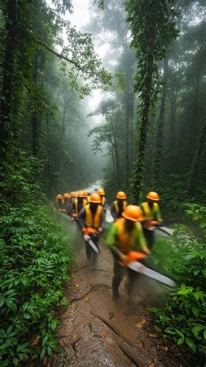 Building a Modern House in the Middle of a Jungle River 😱 #shorts #usa