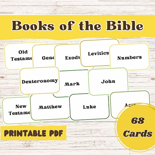 Books of the Bible Flashcards, Books of Bible Cards for Kids, Kids Bible Activity, Kids Bible Printable, Sunday School, Kids Bible Study - Etsy