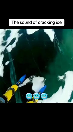 The sound of cracking ice!🥶 #nature #ice #icecracking #lake #naturevibes #fyp #foryou #viral