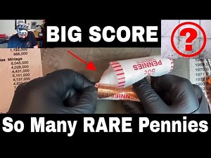 Searching Original Bank Rolls for RARE Varieties - Extra V Pennies