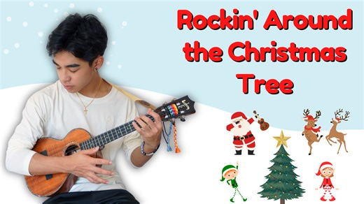 809 reactions · 137 shares | Hi Class! In this week's ukulele lesson, you'll learn to play "Rockin' Around the Christmas Tree" as a band arrangement. You'll jam alongside bass, drums, and layered vocals, holding down the rhythm before stealing the spotlight with an electrifying lead that captures the magic of the iconic sax solo, note-for-note. View the lesson: https://rockclass101.com/rockin-around-the-christmas-tree/ | Rock Class 101 | Facebook
