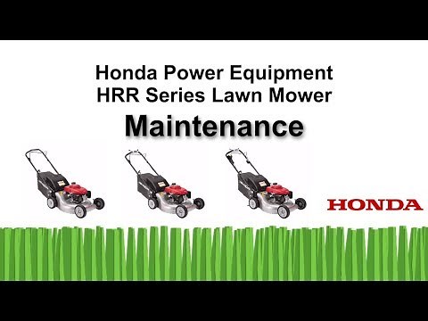 HRR216 Series Lawn Mower Maintenance