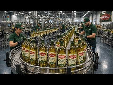 Inside a 2,000,000 LB Bertolli Olive Oil Factory | From Mediterranean Olives to Golden Virgin Oil