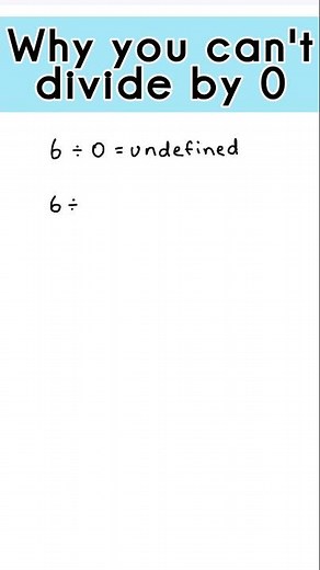 Why can't you divide a number by zero - Explained #mathshorts #division #undefined