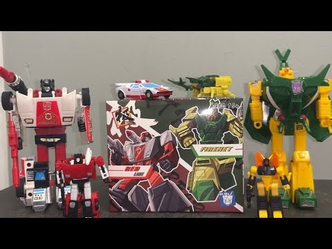 Transformers micromaster Red Alert & barrage review. Dr Wu Red Line & Firenet figures