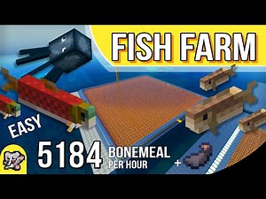 SIMPLE Fish Farm | Ink Bones | Minecraft Farm Tutorial | BEDROCK MCPE XBOX PS SWITCH
