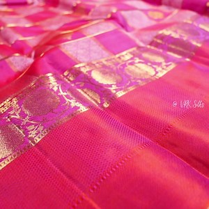 27 reactions | Kanchi designer saree with Kanakambaram Peach color...