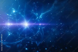 An image capturing a blue object hovering in the sky. The object appears distinct against the backdrop of the atmosphere