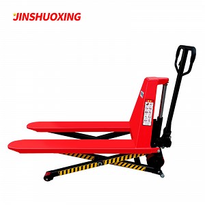 [Hot Item] 1t 1.5t Manual High Lift Hydraulic Pallet Truck Scissor Lift Mini Hand Scissor Lift