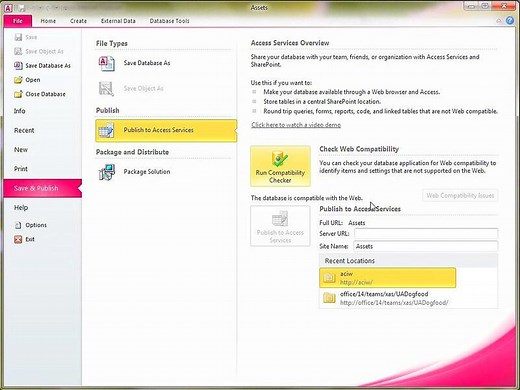 Erstellen einer im Web freizugebenden Access-Datenbank