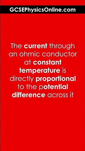 Ohmic Conductor Definition - GCSE Physics