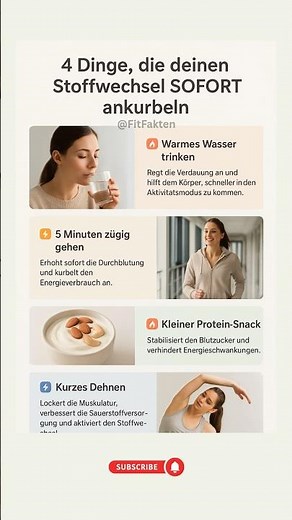 4 Dinge, die deinen Stoffwechsel SOFORT ankurbeln 🔥⚡ #FitFakten