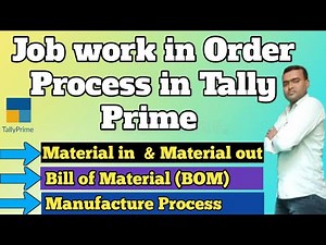 Job work in Order Processing in Tally Prime || Job Work in Order Voucher Enable in Tally Prime II