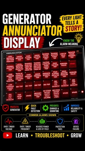 Generator Annunciator Display Explained | What Do These Alarms Mean? ⚡