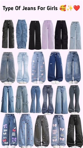 Type Of Jeans For Girls #fashiontrends #makeup #beauty #jeansstyle #trending#diy #viral #shorts