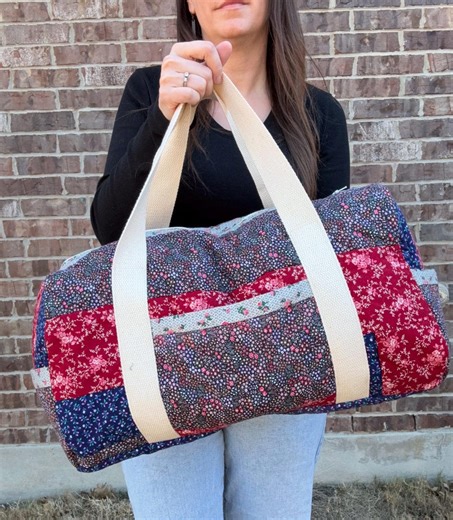 Handmade Small Overnight Floral Duffle Bag From Vintage Quilt - Etsy