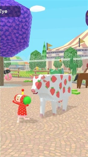 Strawberry Cow! Strawberry Milk? #katamari #katamaridamacy #塊魂 #applearcade