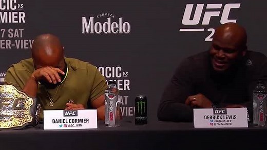 Derrick Lewis is still upset with how Daniel Cormier "disrespected that Popeyes chicken on a commercial a fews year ago." 😂 | ESPN