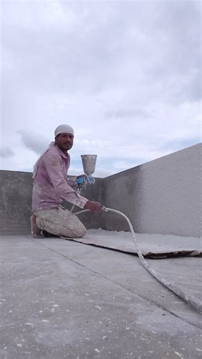 "Machine Spray Exterior Wall Texture Design | Easy Wall Decoration Ideas 🎨🔥✅"