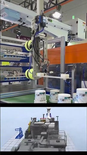 Injection moulding fully automatic with robotic #plastic