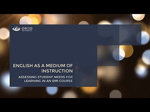 EMI Assessing Student Needs for Learning in an EMI Course