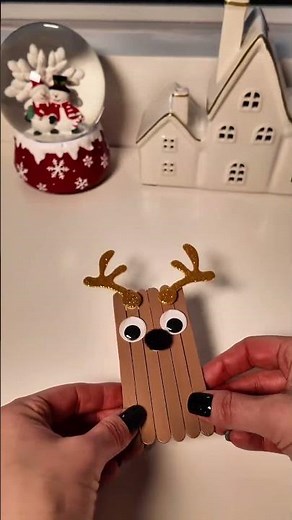 DIY Reindeer Christmas Ornament | Easy Popsicle Stick Craft