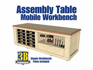 Mobile Workbench Woodworking Plans: Assembly Table, Outfeed (digital Download) - Etsy