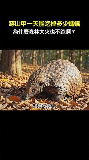 穿山甲一天能吃掉多少螞蟻，為什麼森林大火也不跑啊？#穿山甲 #動物科普 #漲知識