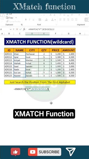 XMATCH function in excel #excelskills #excel #excelshortcuts #excelhelp #exceltricks #excelformulas