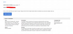 2014-2017 Corolla CVT Service...