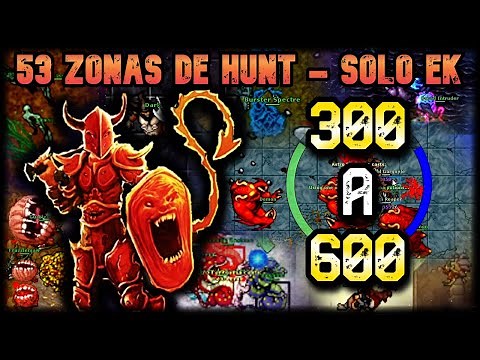 53 Zonas de Hunts para Knight´s (SOLO) │ Level 300 a 600 │ con tips y damage analyser"