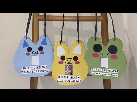 inspirasi name tag mpls anak sd lucu