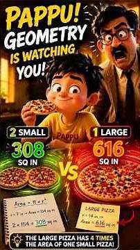 "Pizza Math: How Geometry Makes Pizza Bigger! 🍕 | Fun Pizza Area Comparison"