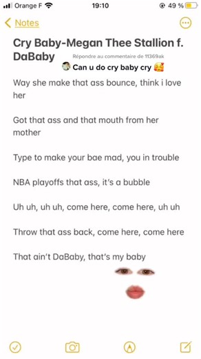 Paroles de 'Cry Baby' par DaBaby et Megan Thee Stallion