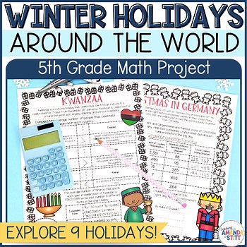 Winter Holidays Around the World Math Passport - 5th Grade Christmas Project
